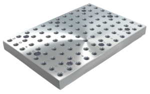 Baseplates, gray cast iron with grid holes