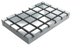 Baseplates, gray cast iron with T-slots Baseplates, gray cast iron with T-slots