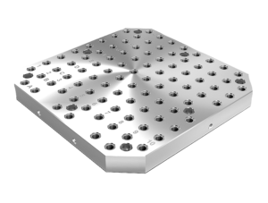 Subplates, gray cast iron with grid holes Subplates, gray cast iron with grid holes