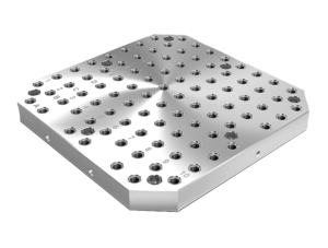 Subplates, gray cast iron with grid holes