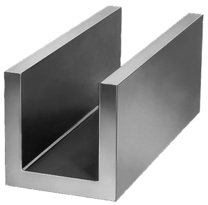 U-profiles machined all sides gray cast iron or aluminum