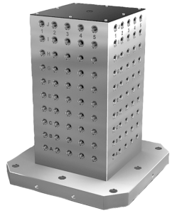 Workholding cubes, gray cast iron with grid holes Workholding cubes, gray cast iron with grid holes