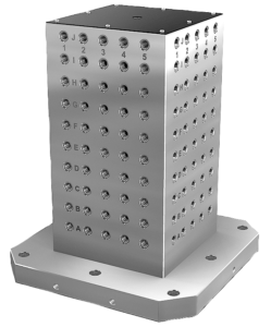 Workholding cubes, gray cast iron with grid holes