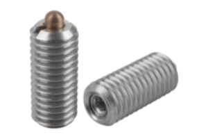 Spring Plungers pin style, hexagon socket, stainless steel body and pin, standard end pressure, inch