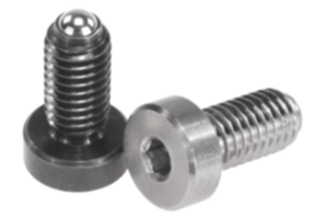Spring plungers with head and ball, steel or stainless steel Spring plungers with head and ball, steel or stainless steel