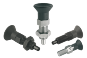 Indexing Plungers pull knob, with extended locking pin Inch