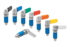 Cam-action indexing plungers, stainless steel with thread lock Cam-action indexing plungers, stainless steel with thread lock