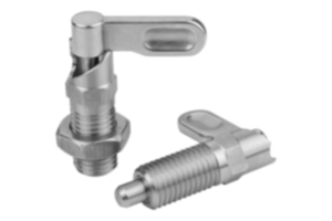Cam-action indexing plungers with stop, stainless steel