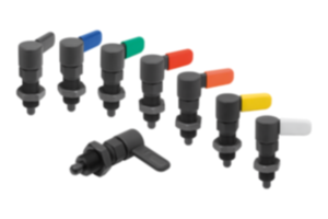 Cam-action indexing plungers, steel with internal guide Cam-action indexing plungers, steel with internal guide