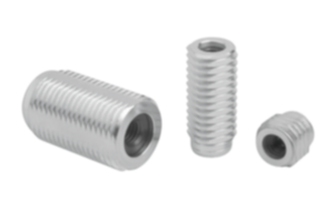 Lateral spring plungers with threaded body, without thrust pin Lateral spring plungers with threaded body, without thrust pin
