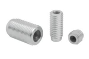 Lateral spring plungers with threaded body, without thrust pin