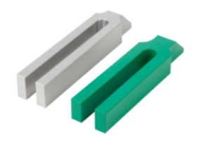 Clamp straps open U flat pin, steel or aluminum