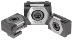 Wedge clamps jaw faces serrated Wedge clamps jaw faces serrated