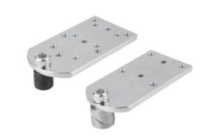 Clamping pin, steel or stainless steel with adapter plate Clamping pin, steel or stainless steel with adapter plate