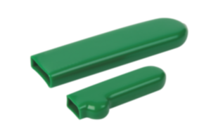 Plastic grips, square with square adapter, green Plastic grips, square with square adapter, green