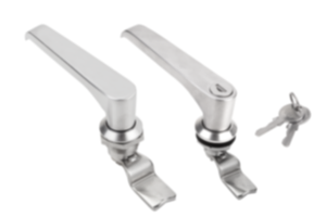 Cuartos de vuelta de acero inoxidable con empuñadura en L 1.4401, cierre con llave, diámetro de la carcasa 32 mm Cuartos de vuelta de acero inoxidable con empuñadura en L 1.4401, cierre con llave, diámetro de la carcasa 32 mm