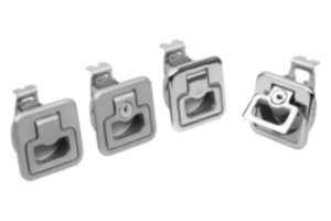 Snap locks stainless steel with Bowden cable connection and grip, fold-down Snap locks stainless steel with Bowden cable connection and grip, fold-down