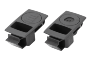 Snap locks, plastic with recessed grip, snap-in Snap locks, plastic with recessed grip, snap-in