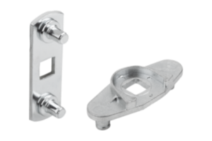 Adapter, steel, stainless steel or zinc for rods Adapter, steel, stainless steel or zinc for rods