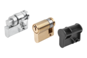 Profile half-cylinder lock for swivel grips Profile half-cylinder lock for swivel grips