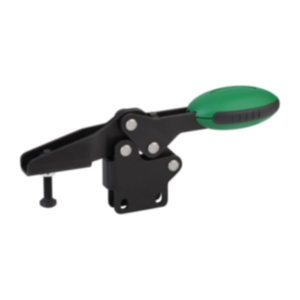 Horizontal Toggle Clamps with straight foot and adjustable clamping spindle Horizontal Toggle Clamps with straight foot and adjustable clamping spindle