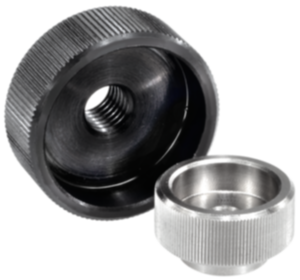 Knurled Knobs in steel or stainless steel, DIN 6303, inch