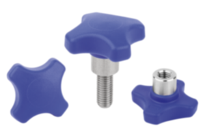 Palm grips, plastic, visually detectable with protruding steel bushing Palm grips, plastic, visually detectable with protruding steel bushing