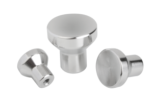 Botones con forma de seta con rosca interior, acero inoxidable - pulgadas Botones con forma de seta con rosca interior, acero inoxidable - pulgadas