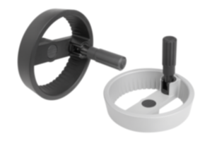 2-spoke handwheels, aluminum with fold-down cylinder grip