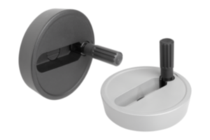 Volantes de disco de aluminio, con empuñadura cilíndrica plegable Volantes de disco de aluminio, con empuñadura cilíndrica plegable