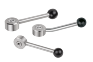 Tension levers, flat, internal thread, stainless steel Tension levers, flat, internal thread, stainless steel