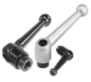 Adjustable Handles, Classic ball style, zinc inserts and internal components steel, internal thread, inch