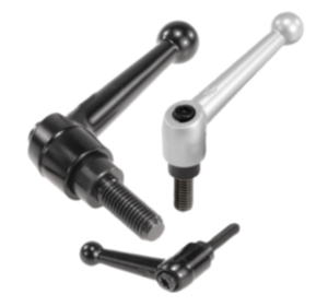 Adjustable Handles, Classic ball style, zinc, bolts and internal components in steel, external thread, inch