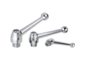 Adjustable handles, stainless steel with internal thread, threaded insert stainless steel