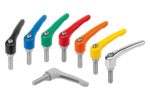 Adjustable handles external thread, steel parts stainless steel, inch