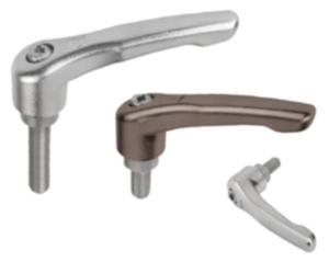 Adjustable handles, electropolished or abrasive blasted stainless steel, with external thread, threaded insert stainless steel - inch Adjustable handles, electropolished or abrasive blasted stainless steel, with external thread, threaded insert stainless steel - inch