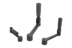 Crank handles aluminum with safety cylinder grip Crank handles aluminum with safety cylinder grip