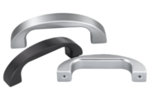 Pull handles, aluminum, semi-matt anodised, mounted from the rear Pull handles, aluminum, semi-matt anodised, mounted from the rear