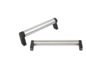 Tubular handles, aluminum with plastic grip legs, oblique Tubular handles, aluminum with plastic grip legs, oblique
