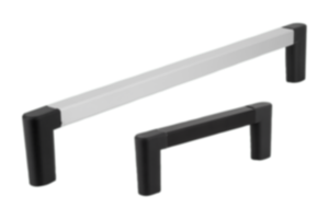 Pull handles, aluminum with plastic grip legs