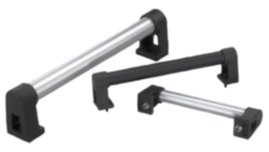 Tubular handles, aluminum with plastic grip legs Tubular handles, aluminum with plastic grip legs