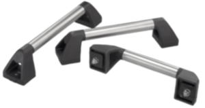Tubular handles, stainless steel with plastic grip legs Tubular handles, stainless steel with plastic grip legs
