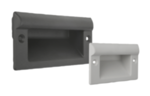 Recessed handles, plastic, screw-on Recessed handles, plastic, screw-on