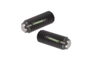 Tornillos de presión esféricos sin cabeza y con bola aplanada, con seguro roscado Tornillos de presión esféricos sin cabeza y con bola aplanada, con seguro roscado