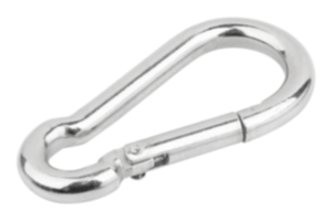 Carabiner clip DIN 5299, steel Style C Carabiner clip DIN 5299, steel Style C