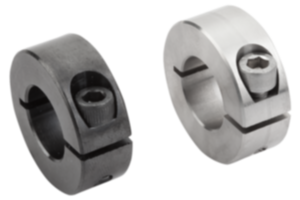 One-piece shaft collar, slitted inside One-piece shaft collar, slitted inside