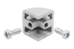 Corner connectors for glass pane holders Corner connectors for glass pane holders