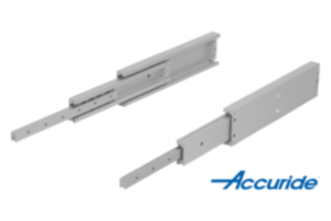 Telescopic slides, aluminum for side mounting, full extension, load capacity up to 300 kg Telescopic slides, aluminum for side mounting, full extension, load capacity up to 300 kg