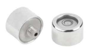 Niveles de burbuja circulares con casquillo cilíndrico Niveles de burbuja circulares con casquillo cilíndrico