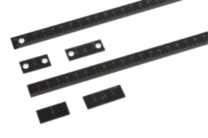Linear scales self-adhesive or with screw holes, aluminum
